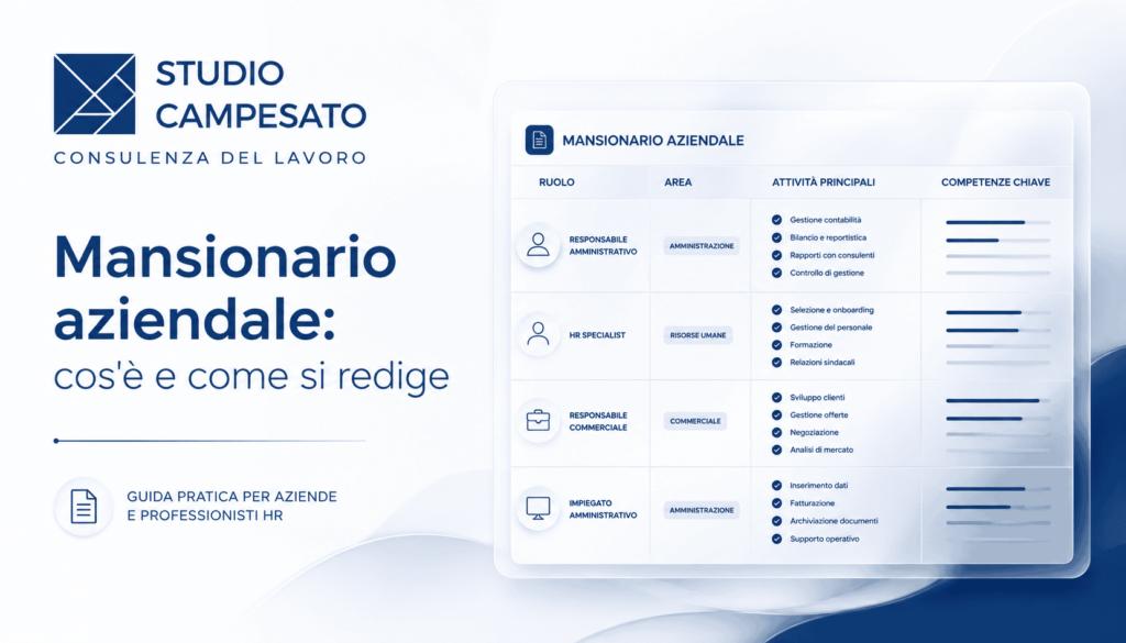 Copertina Mansionario aziendale - Guida 2026